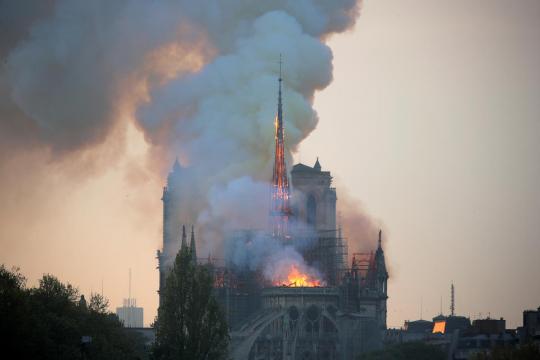 Paris' Notre-Dame Cathedral engulfed by fire