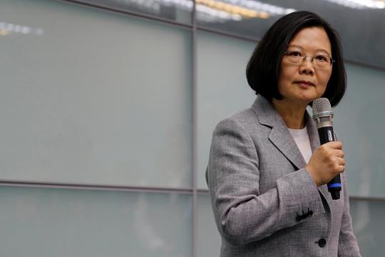 Taiwan president says island not intimidated by Chinese military drills