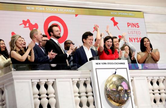 Pinterest shares soar 25 percent in market debut
