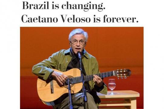 'O Brasil está mudando. Caetano Veloso é para sempre', diz WP