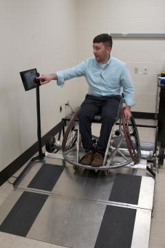 UTA engineering students build treadmill that helps athletes in wheelchairs work out