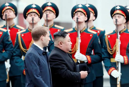 North Korean leader Kim arrives in Russia's Vladivostok