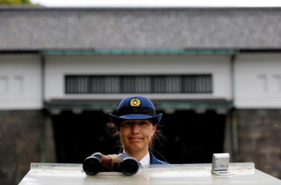 Security beefed up in Tokyo as emperor prepares to abdicate