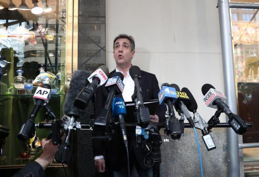 Ex-lawyer Cohen arrives at prison after taking parting shot at Trump