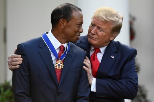 Trump awards highest U.S. civilian honor to Tiger Woods
