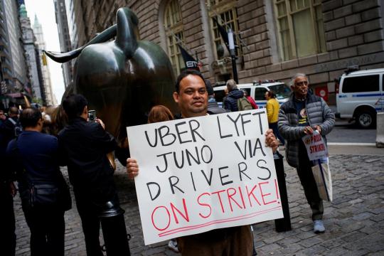 Uber drivers go on strike in London and U.S. ahead of IPO, early protests sparse