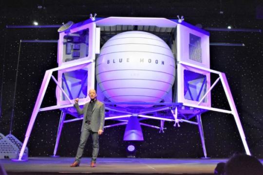 Jeff Bezos unveils Blue Moon lunar lander and shares updated vision for Blue Origin in space