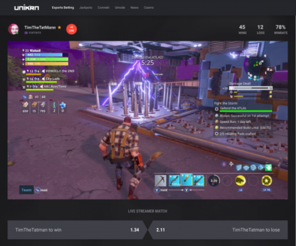 Esports betting startup Unikrn rolls out AI-powered tools that make it easier to gamble on games