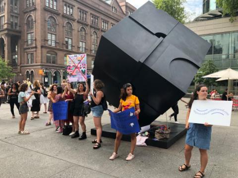Sex tech companies and advocates protest unfair ad standards outside Facebook’s NY HQ