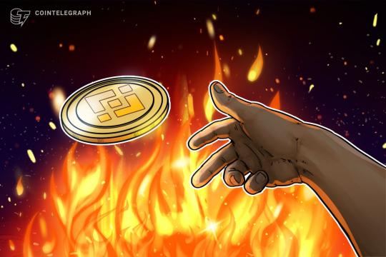 Binance exchange burns $547M worth of BNB tokens