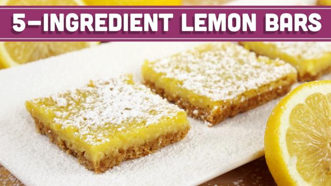 Healthy 5 Ingredient Lemon Bars REQUESTED RECIPE! Mind Over Munch