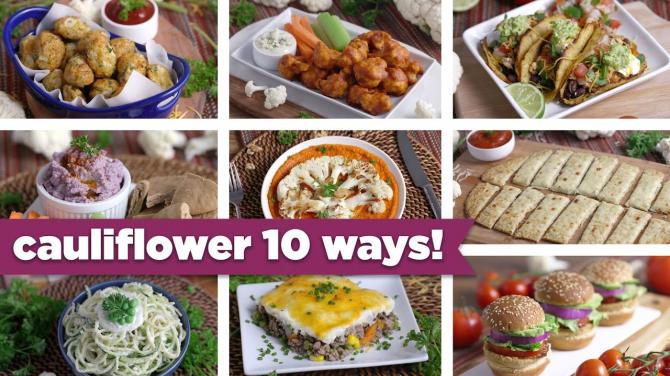 Cauliflower 10 Crazy Ways! Easy Healthy Recipes FREE eBook! Mind Over Munch