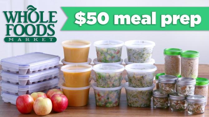 50 Whole Foods Meal Prep Budget Challenge! Mind Over Munch