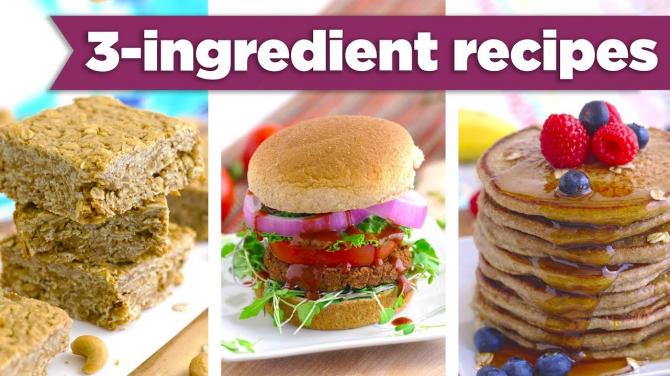 CRAZY 3 Ingredient Healthy Recipes! Sweet & Savory! Mind Over Munch