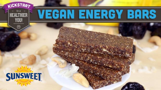 3 Ingredient Vegan Energy Bars! Mind Over Munch Kickstart 2016