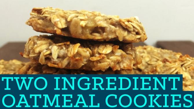 Healthy Oatmeal Cookies! 2 Ingredients! Mind Over Munch Two Ingredient Takeover S01E02