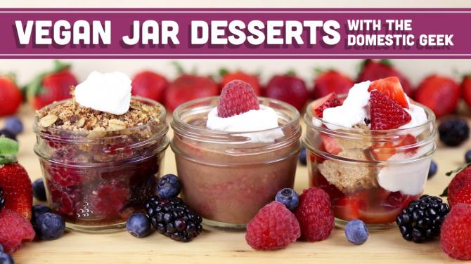 Vegan Desserts in a Jar Collaboration with The Domestic Geek! Mind Over Munch