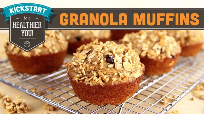 Granola Muffins with KIND Snacks! Mind Over Munch Kickstart Series