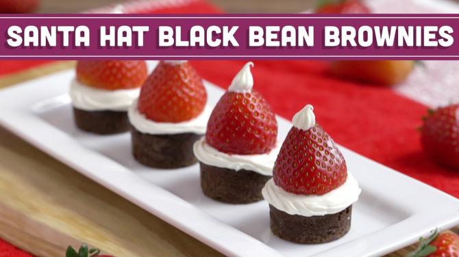 Santa Hat Black Bean Brownies SPECIAL HOLIDAY EPISODE! Mind Over Munch
