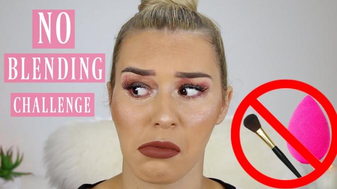 Full Face Of Makeup WITHOUT BLENDING Challenge
