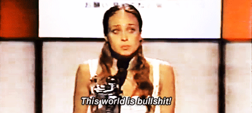 When Fiona Apple controversially said this on the VMAs in 1997: