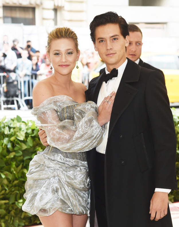 Lili arrived with her Riverdale co-star Cole Sprouse, and based off the hand-to-chest contact, it seems like these two are finally confirming their rumored relationship:
