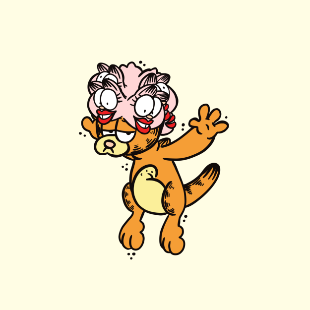 But it clearly worked out. As he progressed through the generations of Pokémon, you can see more of the Garfield universe introduced. For example, Garfby: a Magby hybrid made with both Garfield and Arlene.