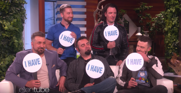 To celebrate, the band appeared on The Ellen Show where they played a little game of I Have Never. Just like when we regular people play it, a lot of the questions were about hooking up. For example, who's hooked up on a tour bus?