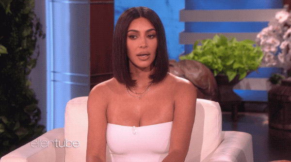 I'm not even kidding, this was Kim's reaction when Ellen asked if she even liked Tristan in the first place.