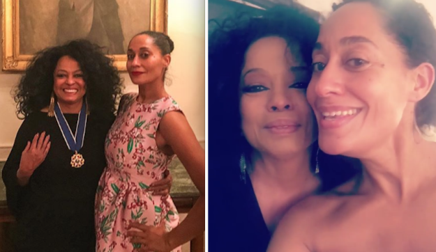 And Tracee Ellis Ross is Diana Ross's daughter: