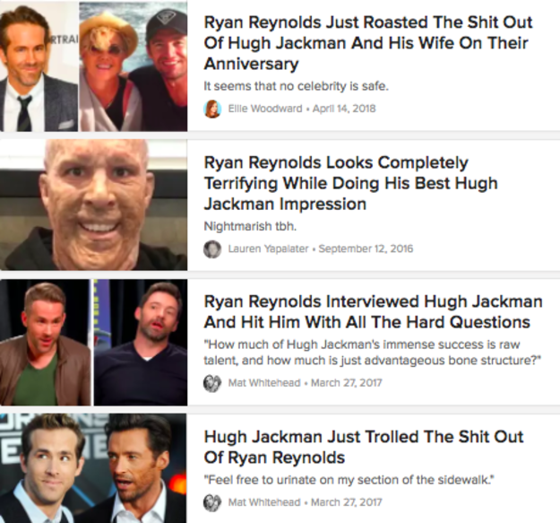 Four score and seven years ago, Ryan Reynolds and Hugh Jackman embarked on an epic quest to troll each other at all costs — and I've just been along for the whole damn ride.