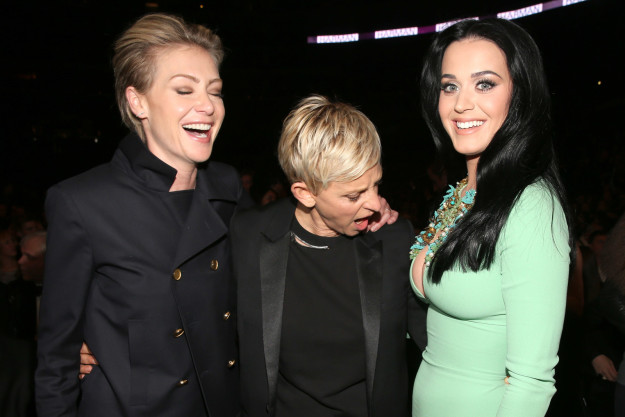 Ellen checked out Katy Perry's.................hemming.