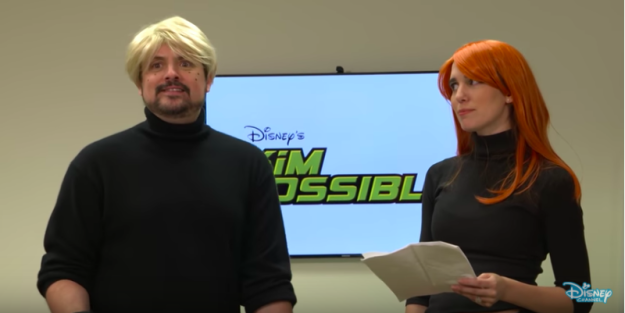 But, what's happening with the original stars, you ask??? WELL! Kim Possible herself, aka Christy Carlson Romano reunited with Ron Stoppable aka Will Friedle and JUST LOOK AT THEM! IN COSTUME!!!