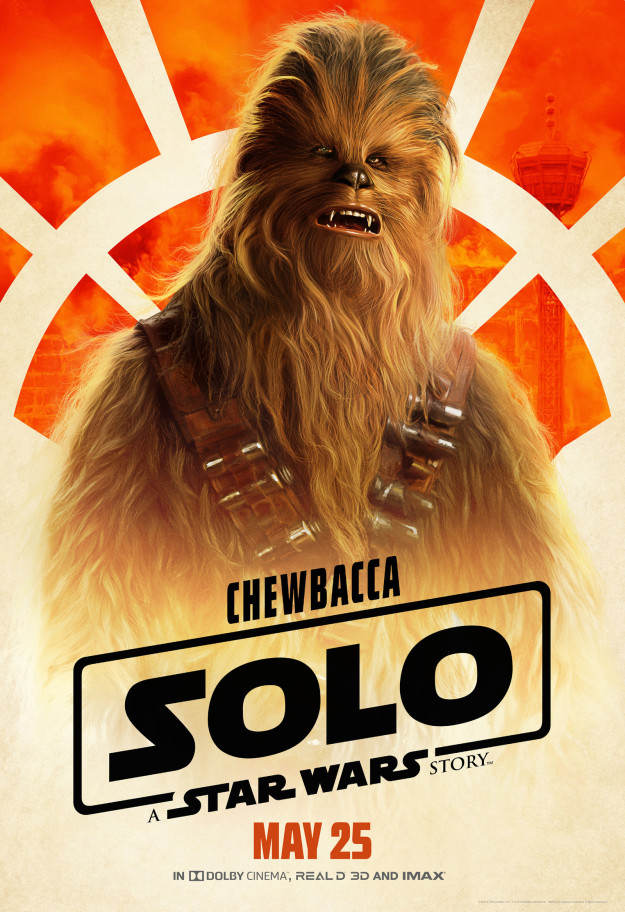 Chewbacca (Joonas Suotamo) is looking debonaire and not at all like a walking carpet.