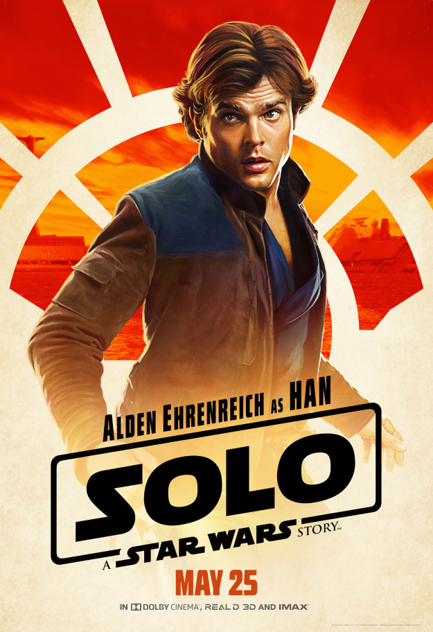 And, finally, we have the scruffiest-looking of nerfherders, the original scoundrel/nice man, Han Solo (Alden Ehrenreich) himself.