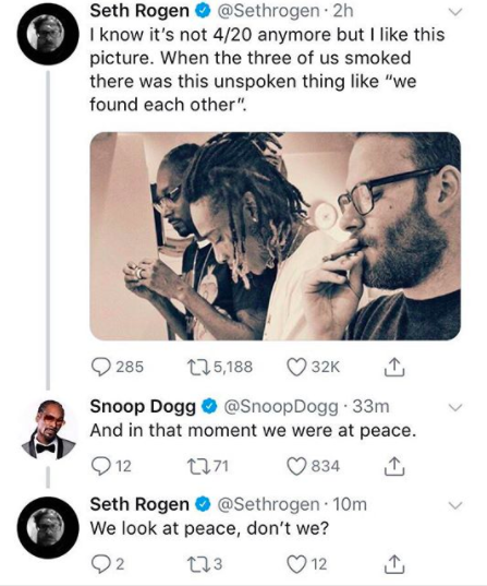 Seth Rogen posted this 4/20 pic: