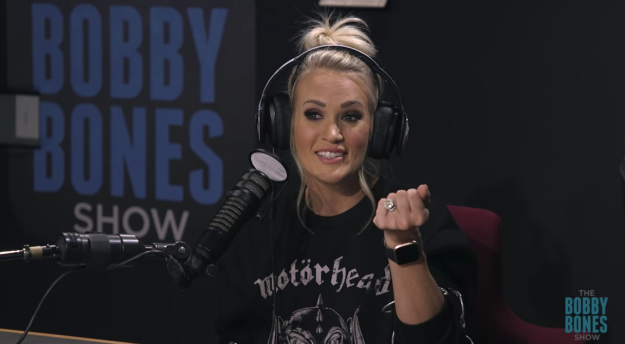 But, in a recent interview with the The Bobby Bones Show, she opened up about what happened. Carrie told host Bobby Bones, "I was taking the dogs out to go pee-pee one last time and I tripped, and there was one step, and I didn’t let go of the leashes. Priorities!"