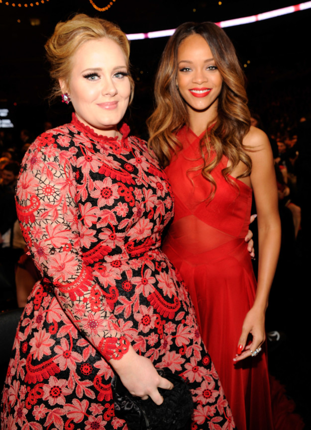 In the letter, Adele described Rihanna's rise to superstardom as "steady, well deserved and extremely natural", admitting that she couldn't remember the first time they actually met because she was "probably numb from the shock of it".