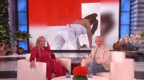 So in her first appearance on The Ellen Show recently, Cardi spilled the tea on why she was up on stage twerking her heart out.