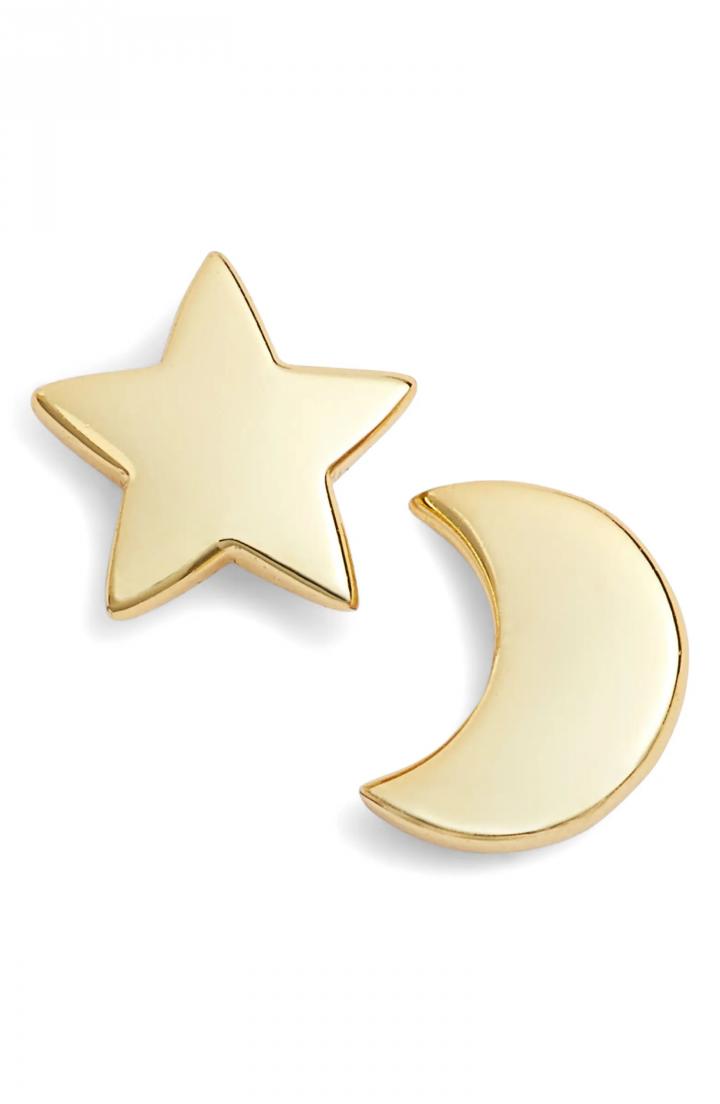 Mismatched-Earrings-Argento-Vivo-Sterling-Silver-Argento-Vivo-Moon-Star-Stud-Earrings.webp