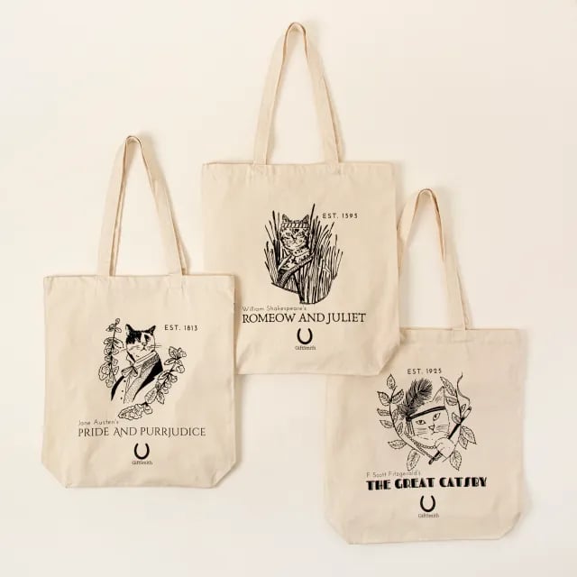 Useful-Gift-For-Cat-People-Uncommon-Goods-Classic-Literature-Cat-Tote.webp