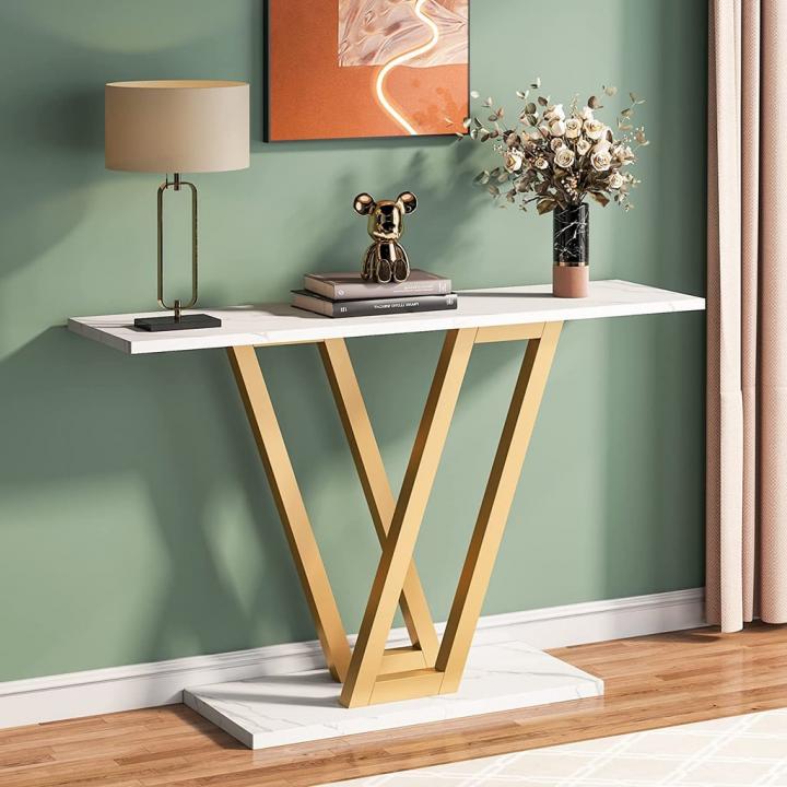 Modern-Entryway-Table-Tribesigns-Modern-Faux-Marble-White-Console-Table.jpg