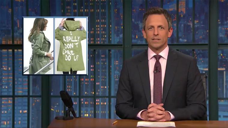 Late-Night Hosts Weigh in on Melania Trump's "I Really Don't Care" Jacket