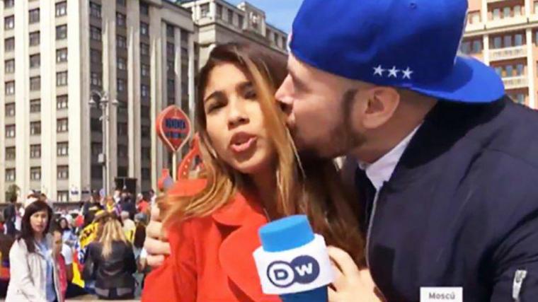 World Cup: Fan Apologizes to TV Reporter For Groping Her on Live TV