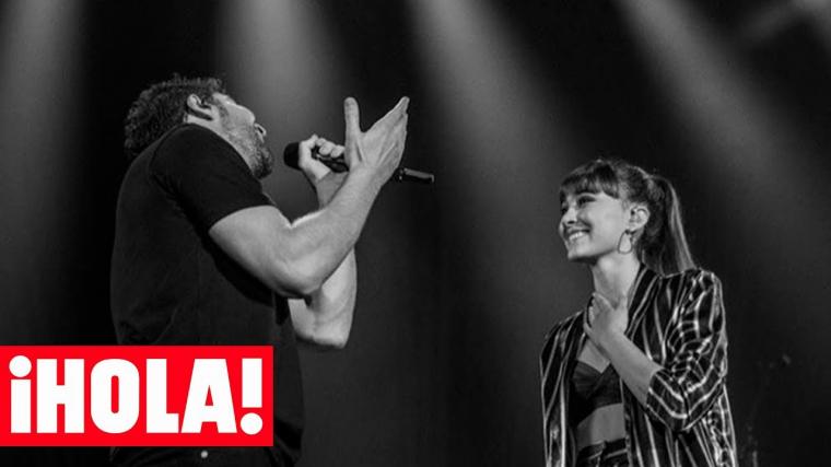 David Bisbal apadrina a Aitana (OT), la nueva princesa de su concierto