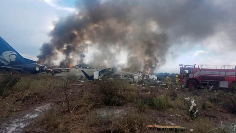 El video del accidente del avión de Aeroméxico grabado por un pasajero