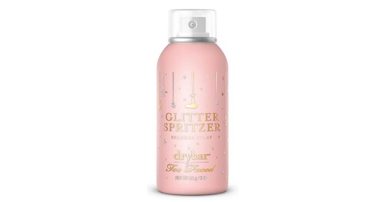This Is What the Too Faced x Drybar Glitter Spray Looks Like on Brown Hair