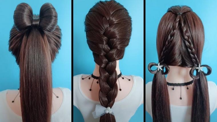 Top 5 Quick & Easy Hairstyles Tutorials For Girls! Hairstyles for School! #17