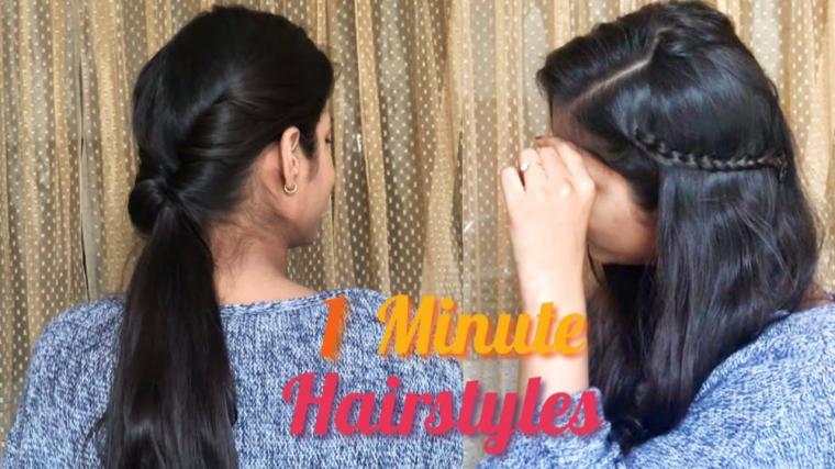 1 minute CUTE & EASY Hairstyles | Lazy Everyday Hairstyles | Hairstyle Tutorials 2019