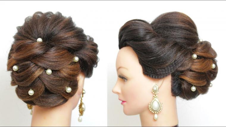 New Wedding Updo. Bridal Hairstyle Tutorial For Long Hair